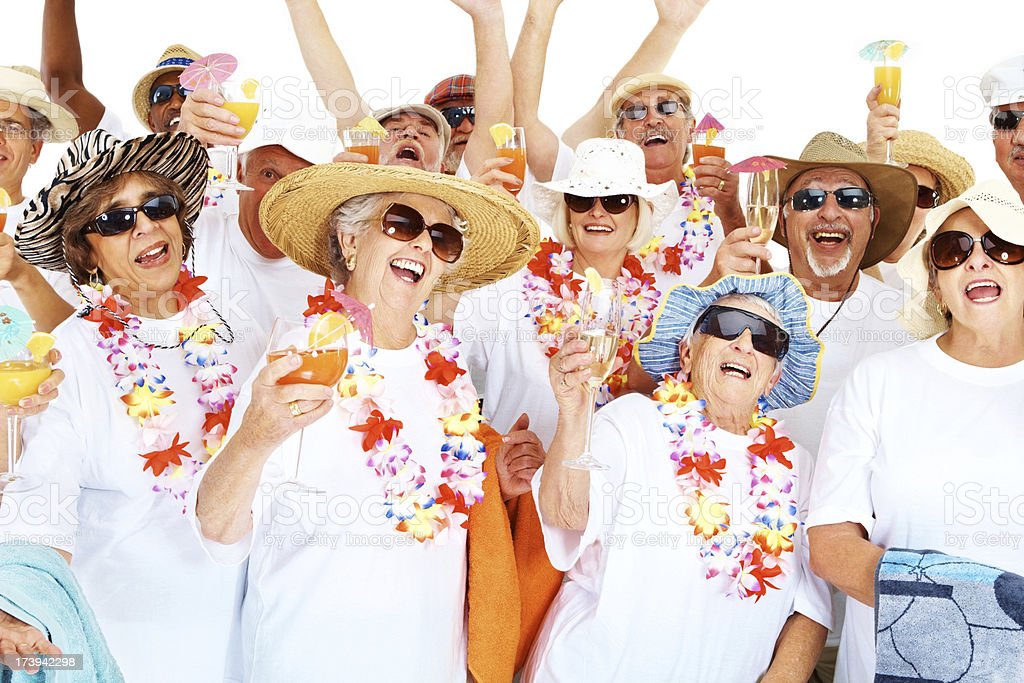 Old people partying